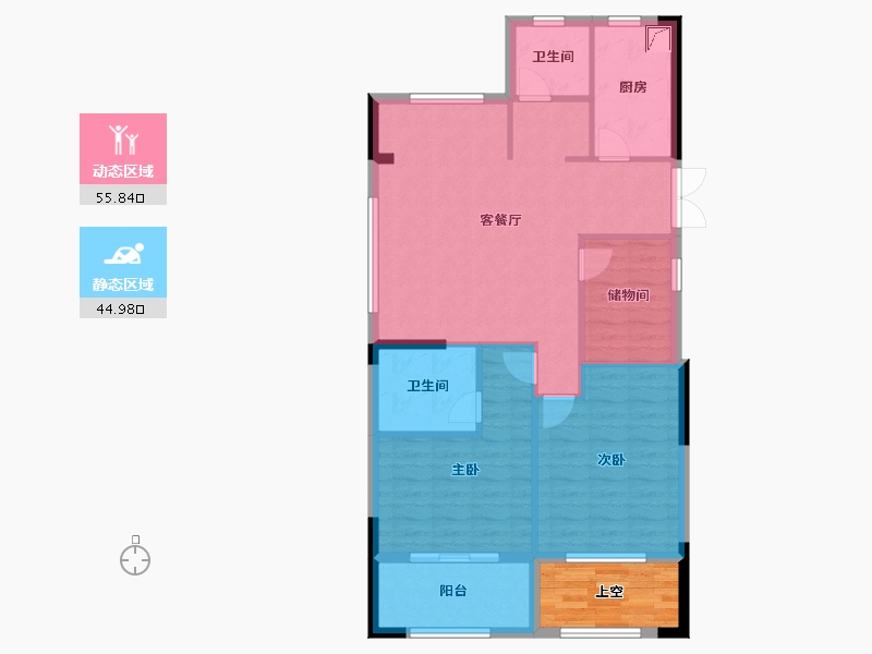 浙江省-宁波市-悦香园-97.00-户型库-动静分区