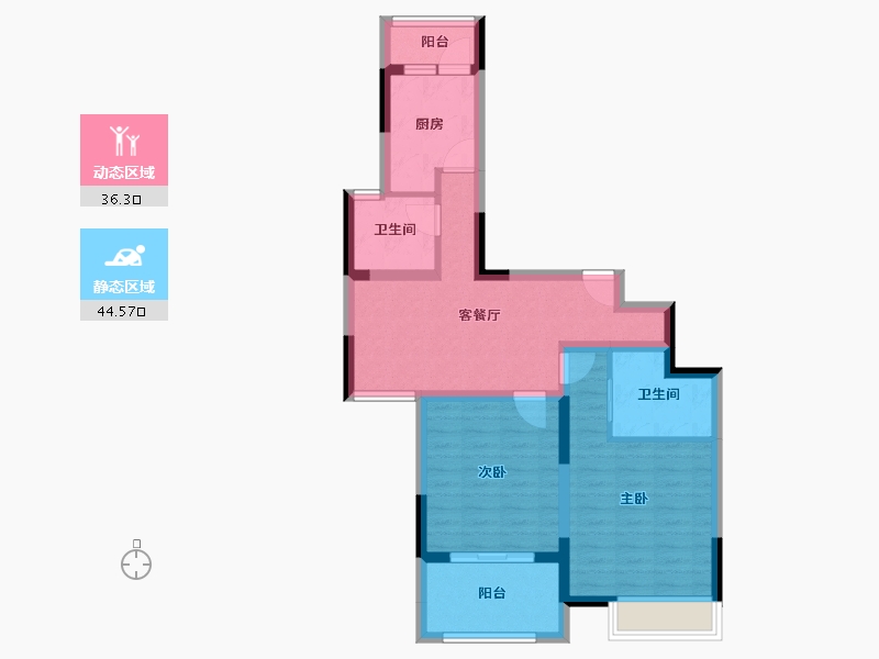 山东省-济宁市-裕隆·圣都花园-70.84-户型库-动静分区