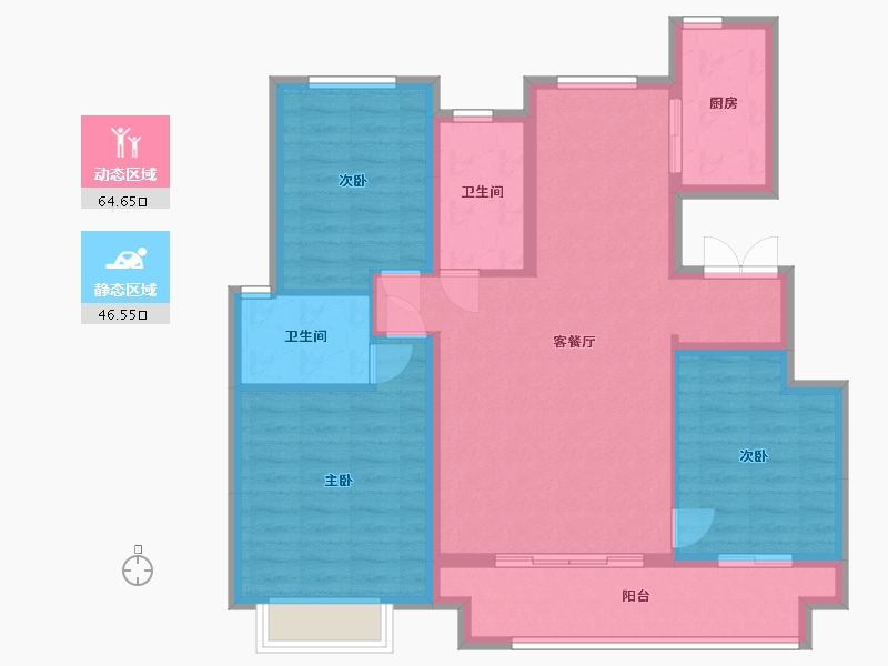 江西省-上饶市-上坤滨江四季-100.00-户型库-动静分区