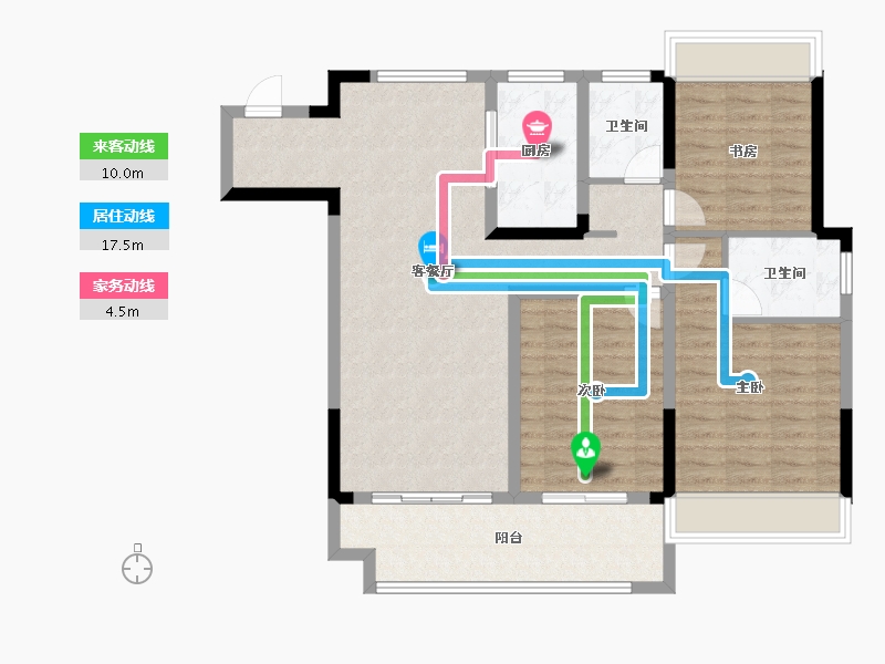 安徽省-芜湖市-南陵和顺紫悦府-101.50-户型库-动静线