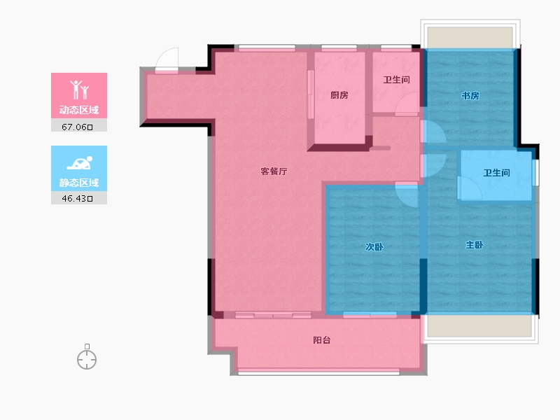 安徽省-芜湖市-南陵和顺紫悦府-101.50-户型库-动静分区