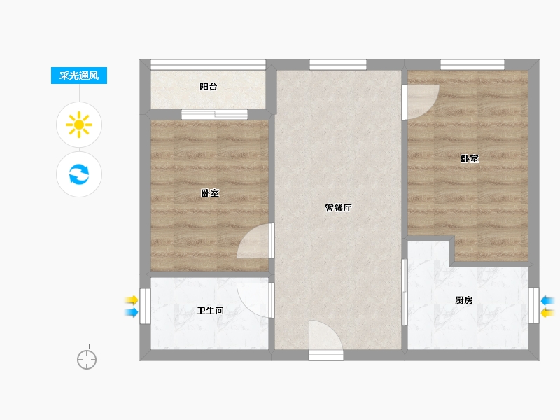 广东省-深圳市-深圳世茂深港国际中心-51.20-户型库-采光通风