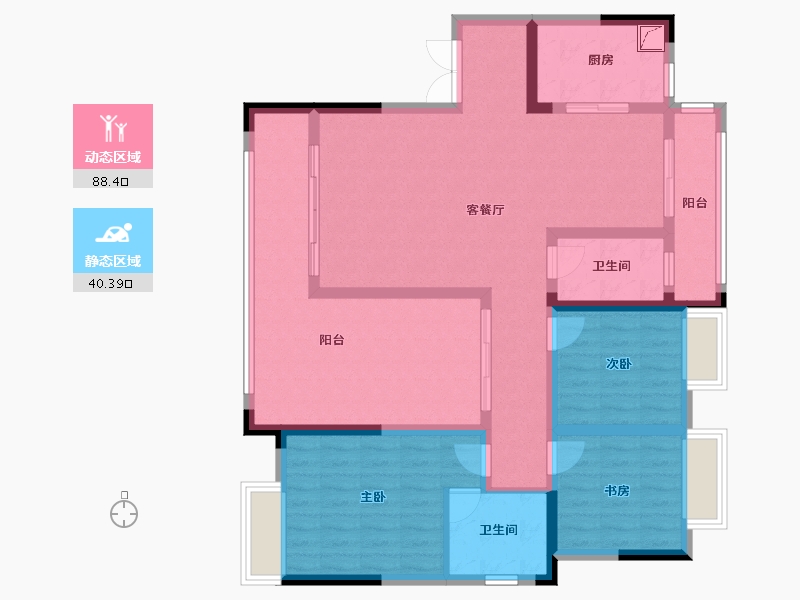 湖南省-湘西土家族苗族自治州-溶江小区-111.00-户型库-动静分区