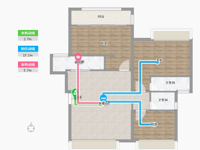 山东省-烟台市-海悦城-98.40-户型库-动静线