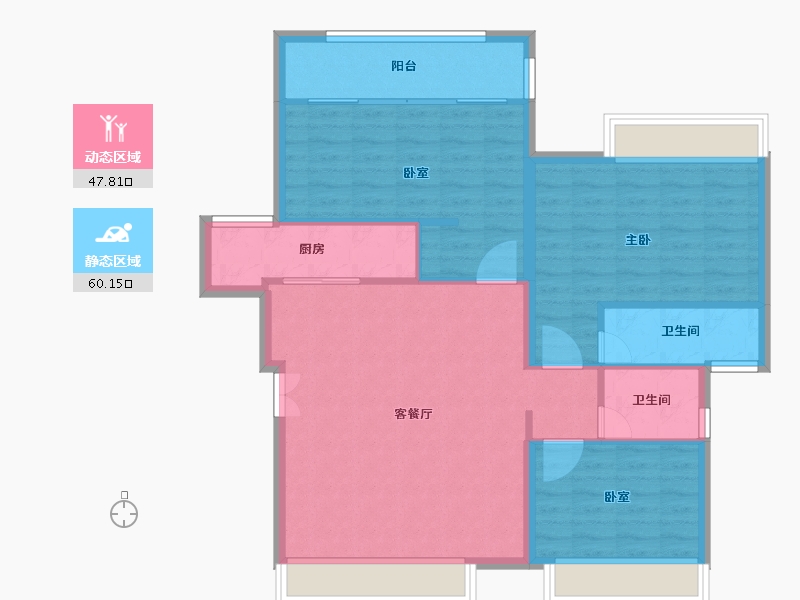 山东省-烟台市-海悦城-98.40-户型库-动静分区