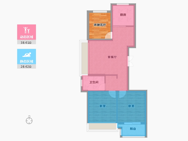 山东省-烟台市-福润华府-67.69-户型库-动静分区