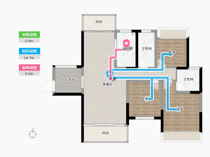 广西壮族自治区-来宾市-武宣滨江华庭-101.38-户型库-动静线