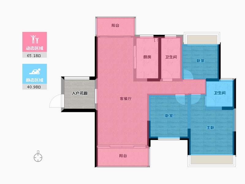 广西壮族自治区-来宾市-武宣滨江华庭-101.38-户型库-动静分区