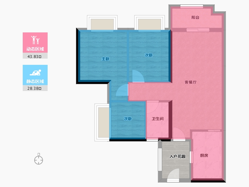 广东省-广州市-实地广州常春藤-68.79-户型库-动静分区