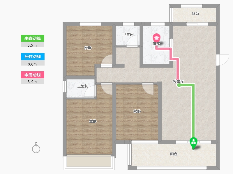 河南省-周口市-广商逸墅三号院-95.79-户型库-动静线