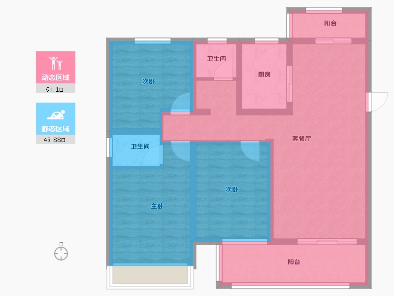 河南省-周口市-广商逸墅三号院-95.79-户型库-动静分区