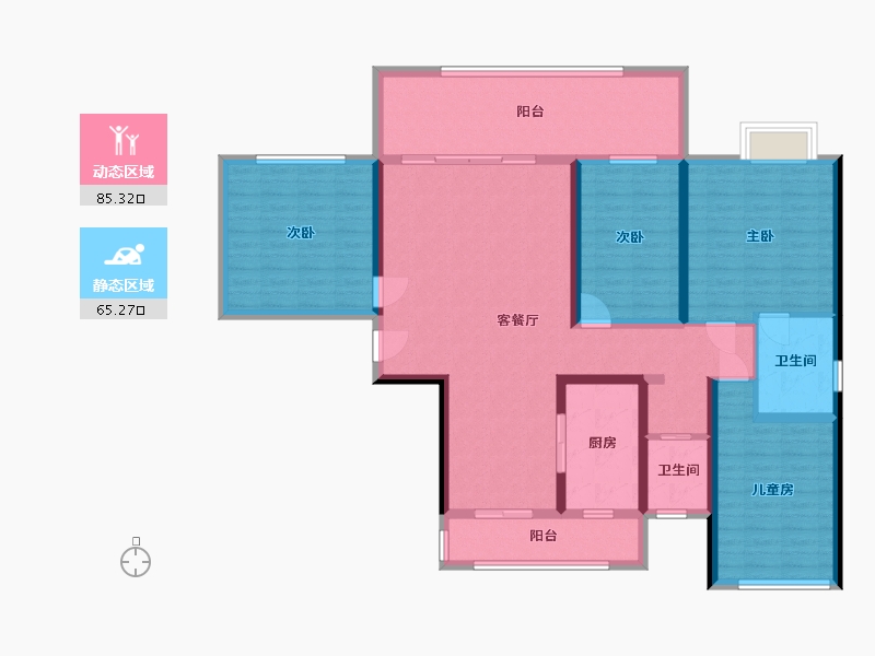 北京-北京市-北新庄-150.00-户型库-动静分区