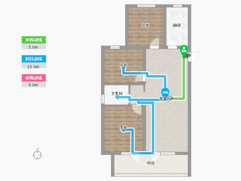 河北省-廊坊市-霸州荣盛清芦屿-85.58-户型库-动静线