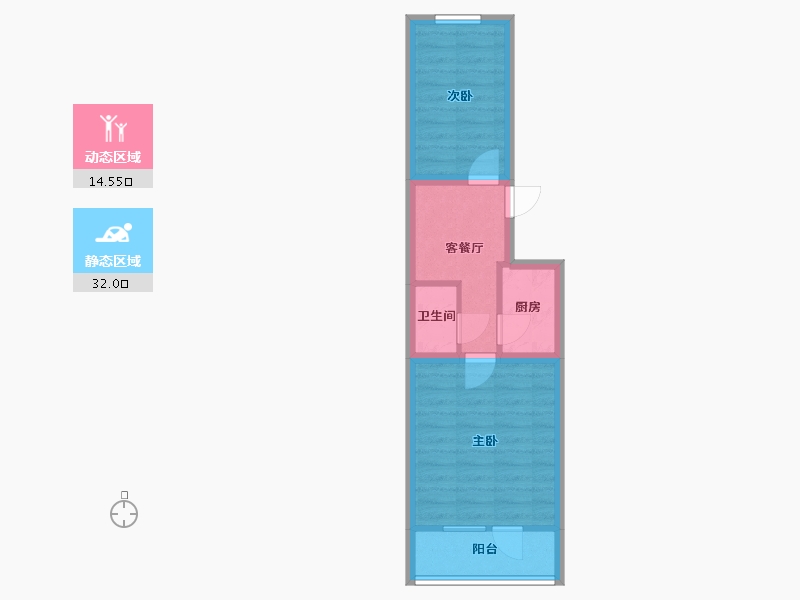 北京-北京市-展春园小区-45.92-户型库-动静分区