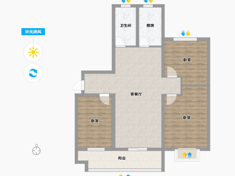 山东省-日照市-裕升华庭-92.00-户型库-采光通风