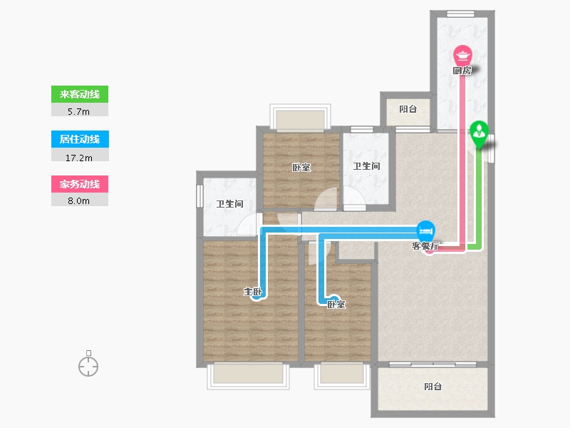 山东省-济宁市-济宁恒大御峰-106.43-户型库-动静线