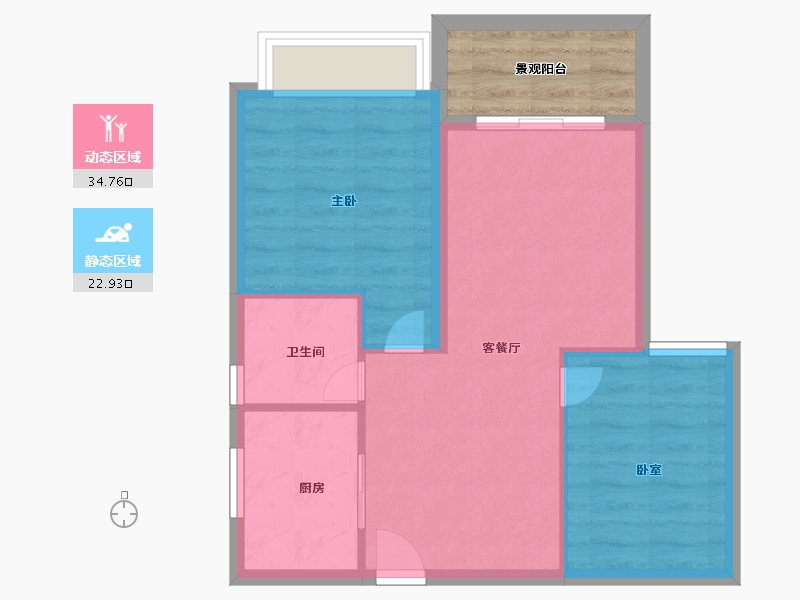 广东省-清远市-富强花园-56.79-户型库-动静分区