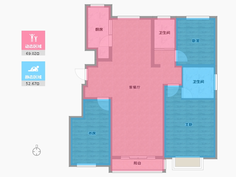 山东省-济宁市-文庭雅苑-109.13-户型库-动静分区