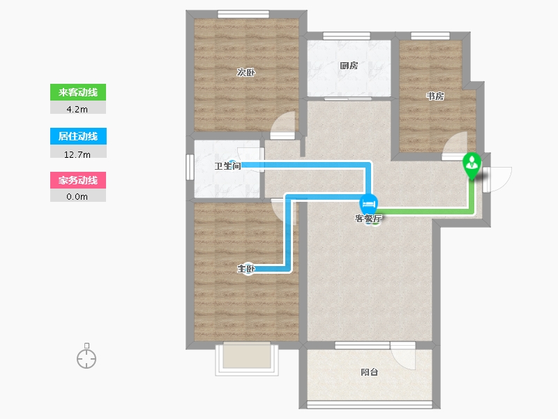 河北省-廊坊市-霸州荣盛清芦屿-82.48-户型库-动静线