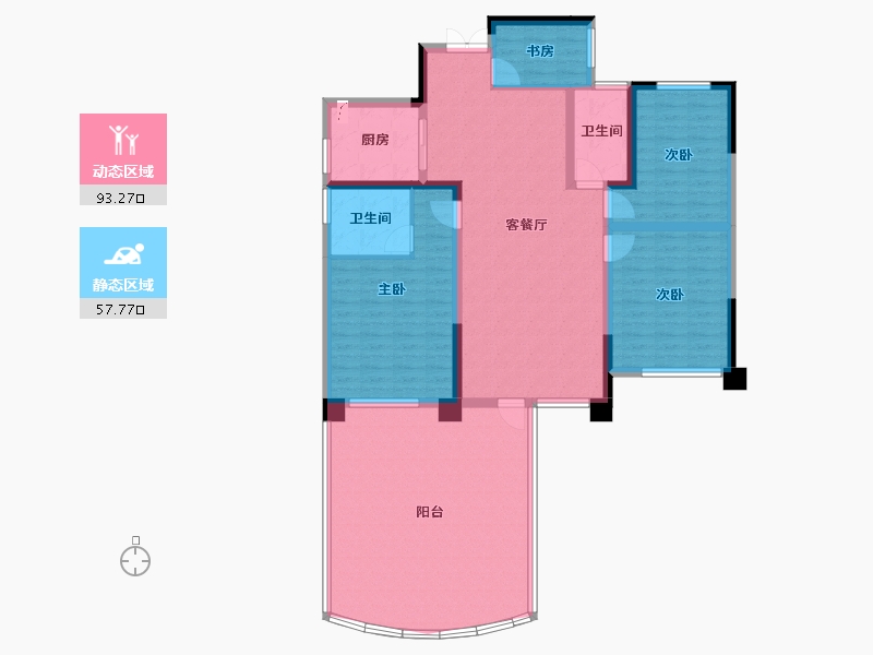 湖南省-张家界市-福天古庸院子-136.75-户型库-动静分区