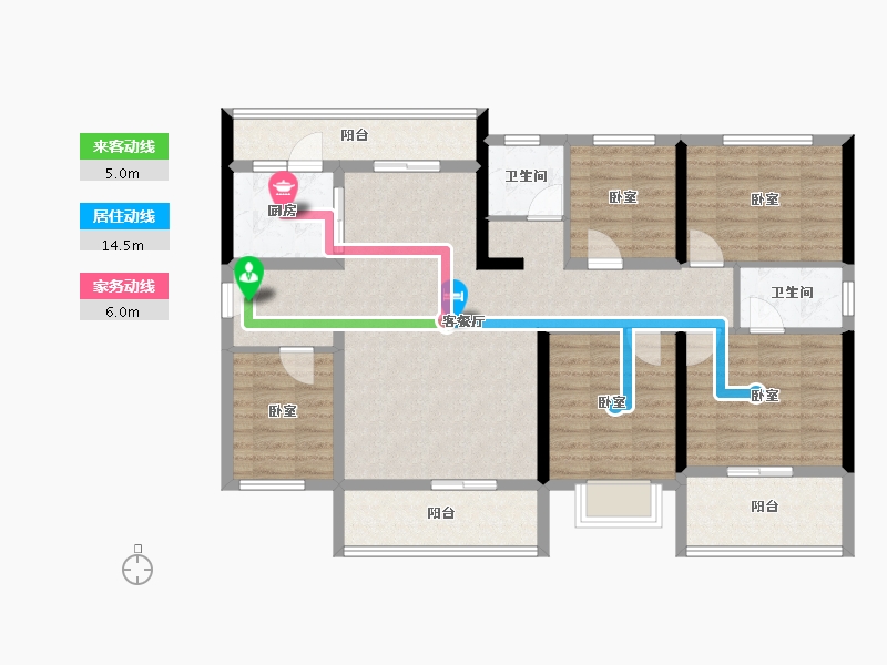 广东省-深圳市-钧濠MIXpark住宅-111.20-户型库-动静线