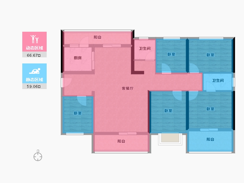 广东省-深圳市-钧濠MIXpark住宅-111.20-户型库-动静分区