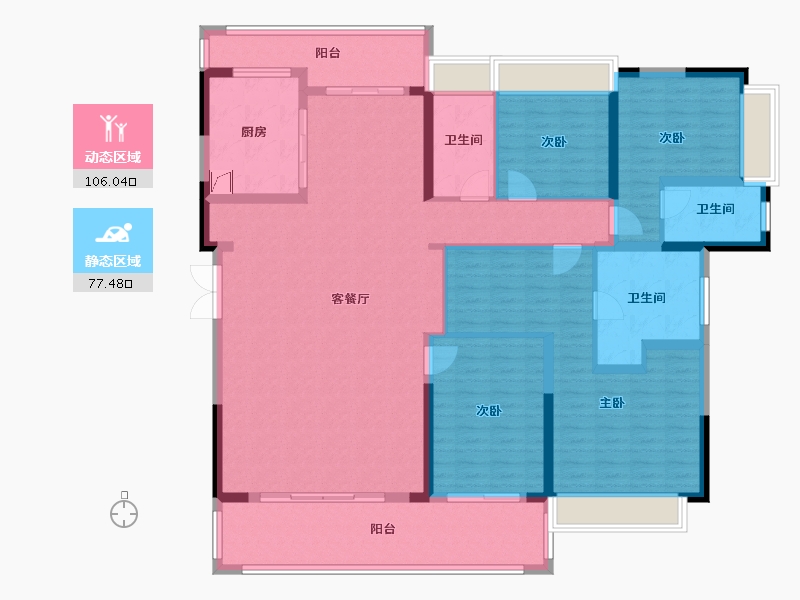 广东省-广州市-广州融创文旅城-B4区-166.00-户型库-动静分区