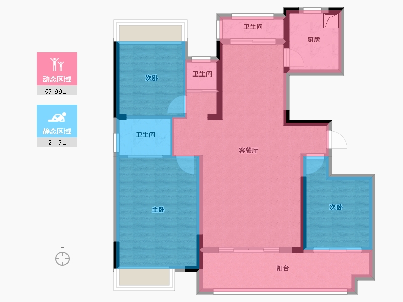 贵州省-毕节市-金沙县华荣城-126.41-户型库-动静分区