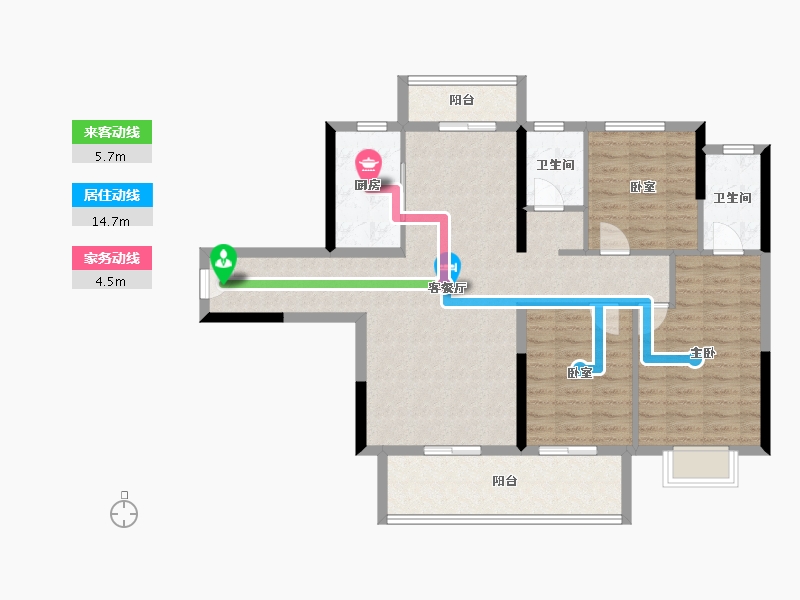 湖南省-怀化市-芷江中伟公馆-102.30-户型库-动静线