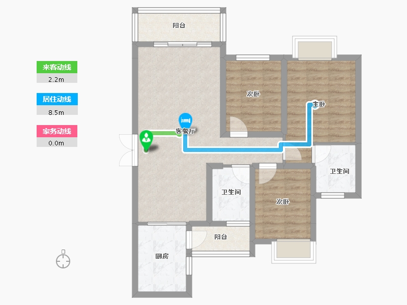 贵州省-贵阳市-兴隆枫丹白鹭城市花园-81.31-户型库-动静线