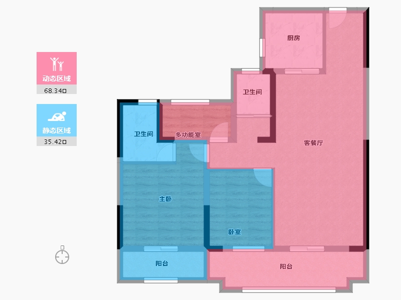 河南省-平顶山市-碧桂园壹号公馆-92.01-户型库-动静分区