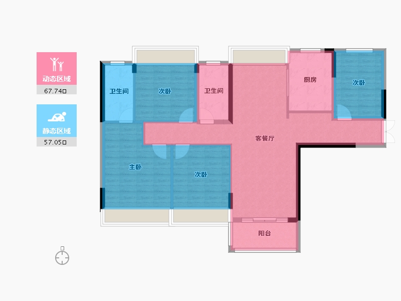 安徽省-黄山市-鸿威·春江丽景-112.56-户型库-动静分区