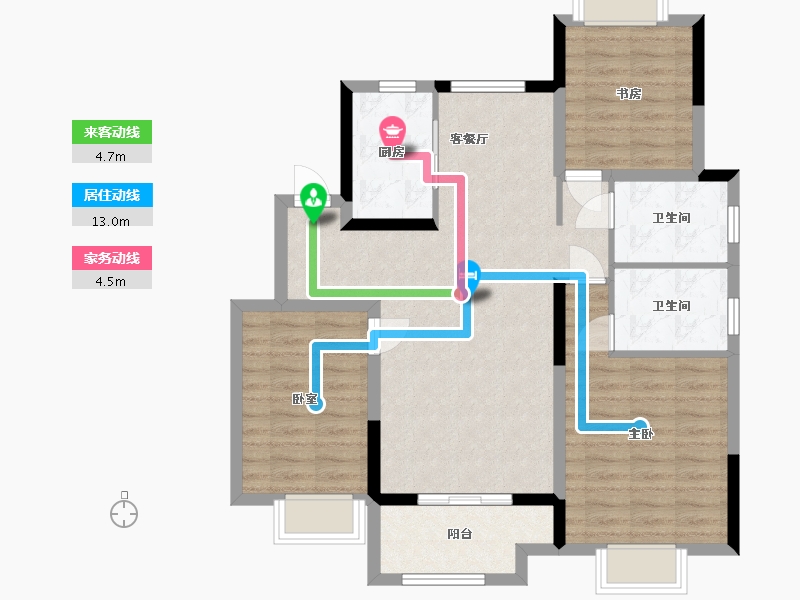 河南省-南阳市-中梁·首府-100.00-户型库-动静线