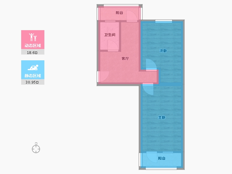 北京-北京市-展春园小区-55.14-户型库-动静分区