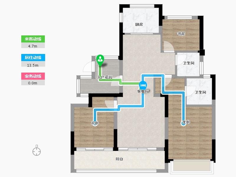 浙江省-金华市-万固悦府-88.00-户型库-动静线