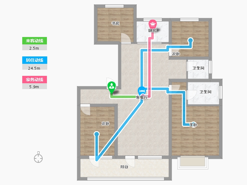 山东省-济宁市-九巨龙龙城华府-109.44-户型库-动静线