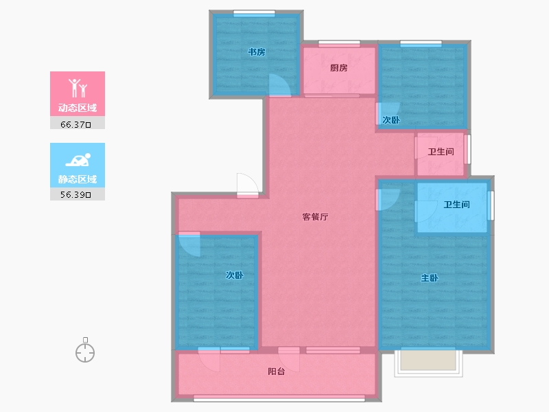 山东省-济宁市-九巨龙龙城华府-109.44-户型库-动静分区