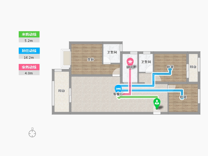 湖南省-怀化市-澳海公园2号-100.00-户型库-动静线