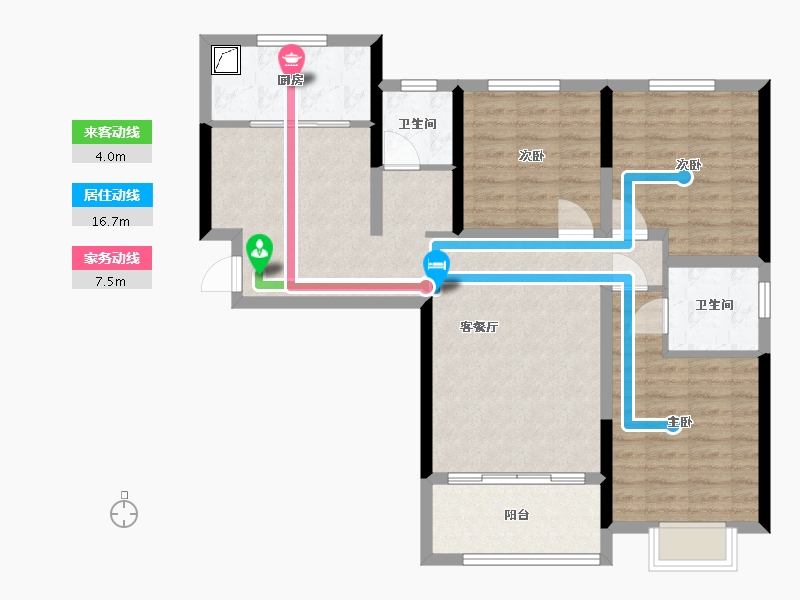 甘肃省-庆阳市-山水观园-102.00-户型库-动静线