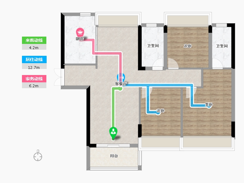 安徽省-黄山市-鸿威·春江丽景-97.92-户型库-动静线