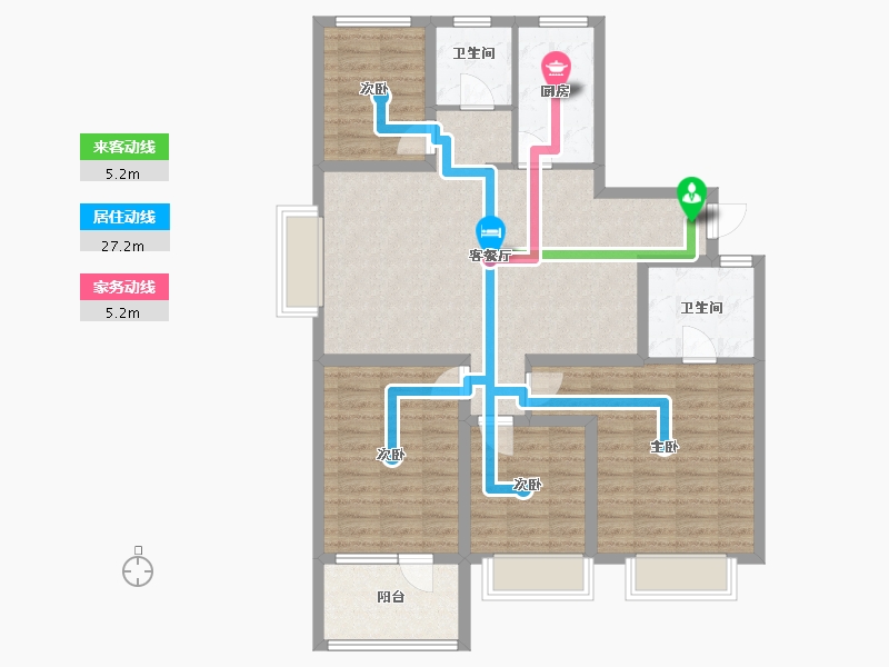 山东省-济宁市-九巨龙龙城华府-102.34-户型库-动静线