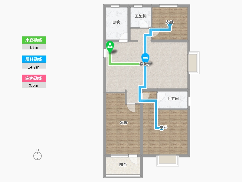 山东省-济宁市-九巨龙龙城华府-101.16-户型库-动静线