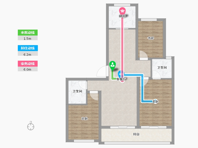 浙江省-衢州市-蓝城·春风江山-85.87-户型库-动静线