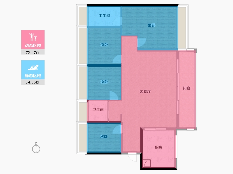 广东省-深圳市-宏发悦云花园-115.00-户型库-动静分区