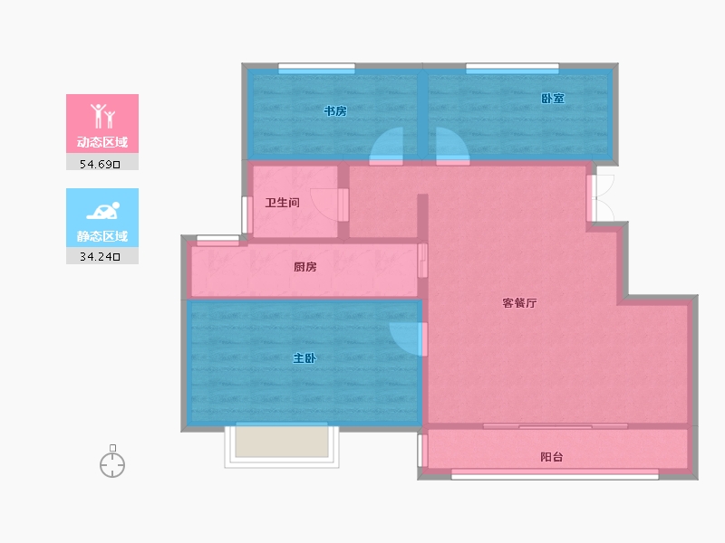 山东省-济宁市-泰和·新天地-79.62-户型库-动静分区