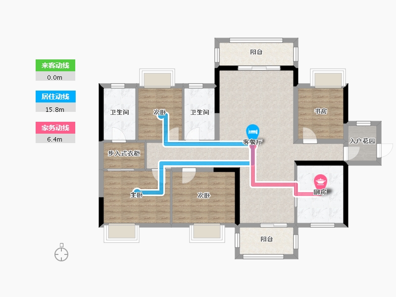 湖南省-株洲市-香江悦湖春天-114.51-户型库-动静线