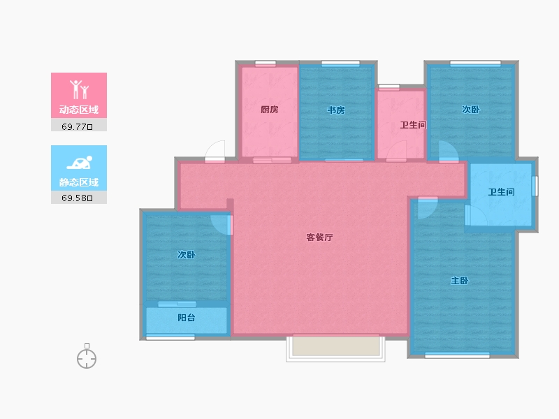 山东省-济宁市-融创滨江壹号-125.96-户型库-动静分区