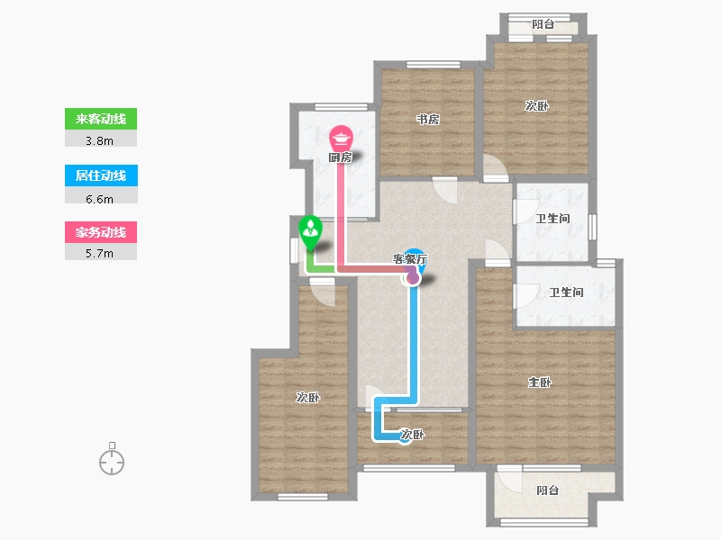 河南省-郑州市-清华忆江南9区-130.00-户型库-动静线