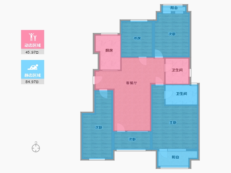 河南省-郑州市-清华忆江南9区-130.00-户型库-动静分区