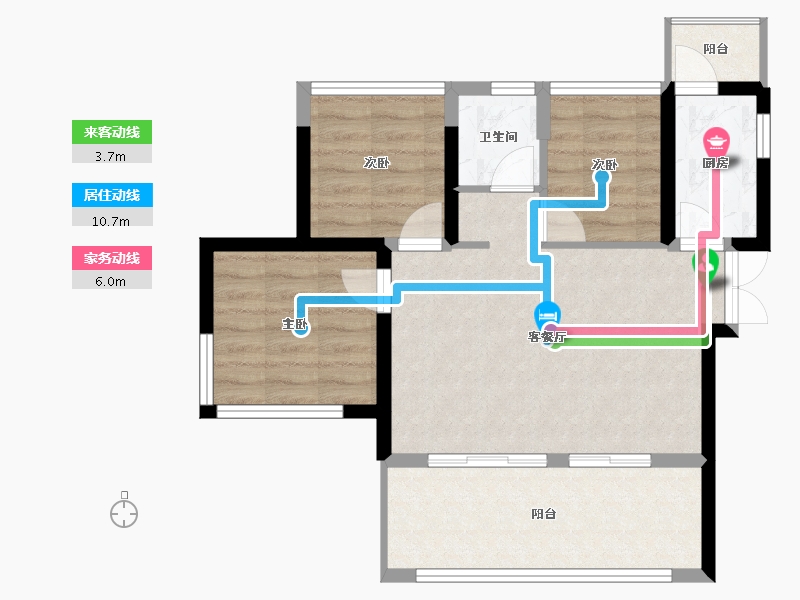 四川省-攀枝花市-金为·迷易温泉城-64.53-户型库-动静线